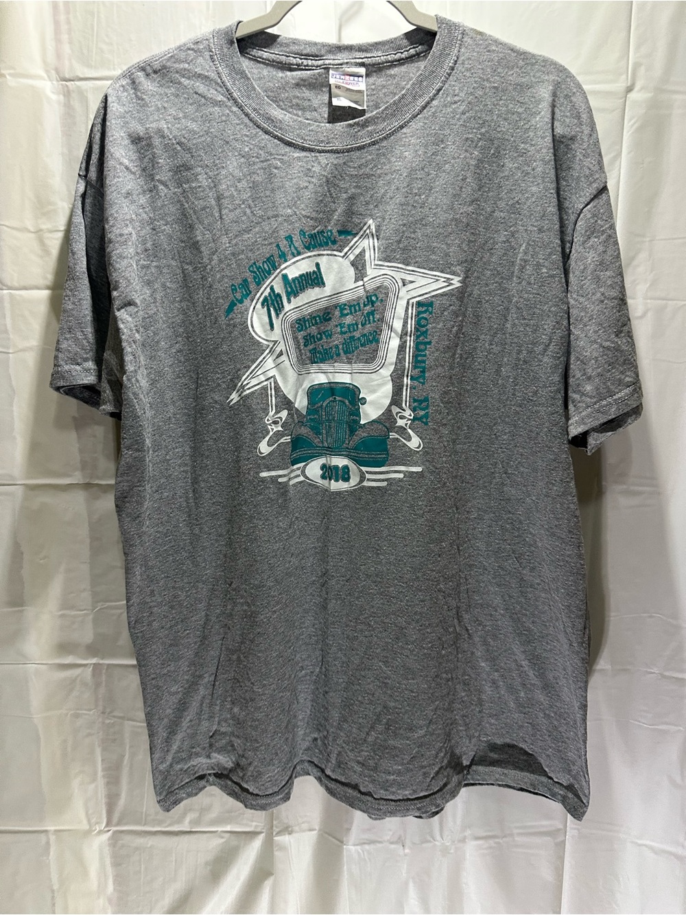 Jerzees T Shirt 2018 7th Annual Car Show Roxbury, NY,